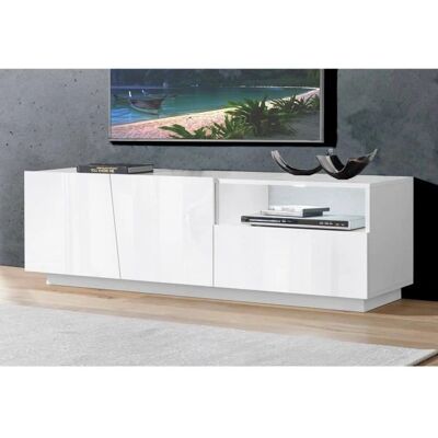 Mueble de TV Blanco Dmora - 150x43H46 - Hecho en Italia Mueble de TV Blanco Dmora - 150x43H46 - Hecho en Italia