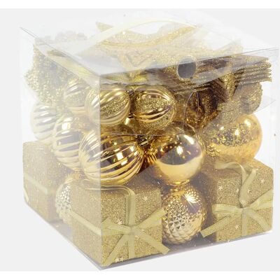 Dmora Set di 50 Decorazioni Natalizie - Puntale e Ornamenti Dmora Set di 50 Decorazioni Natalizie - Puntale e Ornamenti