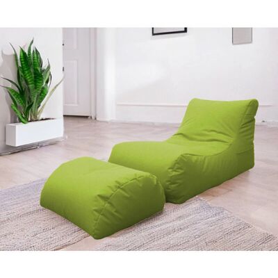 DMORA Chaise Longue Moderna Italiana de Nailon Verde - Asiento DMORA Chaise Longue Moderna Italiana de Nailon Verde - Asiento