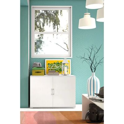 DMORA Weiß Multiuse Aufbewahrungsschrank - 90x45x66cm DMORA Weiß Multiuse Aufbewahrungsschrank - 90x45x66cm