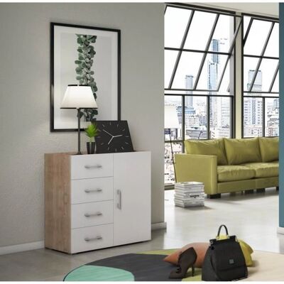 Credenza Bianca Violetta di Dmora - Mobili Multiuso Credenza Bianca Violetta di Dmora - Mobili Multiuso