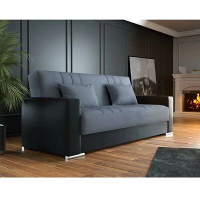 DMORA Eco-Leder & Stoff 3-Sitzer Schlafsofa - Mit Stauraum DMORA Eco-Leder & Stoff 3-Sitzer Schlafsofa - Mit Stauraum