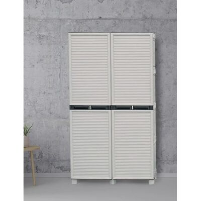 Armadio di stoccaggio DMORA - 100x39h172 - Leggero, Resistente alle intemperie, Italia Armadio di stoccaggio DMORA - 100x39h172 - Leggero, Resistente alle intemperie, Italia