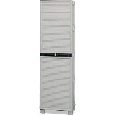 DMORA Armario gris claro para exteriores/interiores - 50x39h172 - Armario de almacenamiento DMORA Armario gris claro para exteriores/interiores - 50x39h172 - Armario de almacenamiento