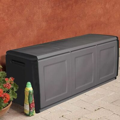 DMORA Baule grigio - Contenitore multiuso in plastica - Italia DMORA Baule grigio - Contenitore multiuso in plastica - Italia