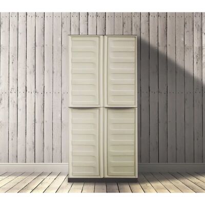Armadio da stoccaggio Dmora - 70x39x165 cm - Beige - Made in Italy Armadio da stoccaggio Dmora - 70x39x165 cm - Beige - Made in Italy