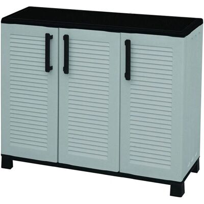 DMORA Mobile Storage Grigio - 3 Ante, 1 Ripiano - Armadio di stoccaggio DMORA Mobile Storage Grigio - 3 Ante, 1 Ripiano - Armadio di stoccaggio