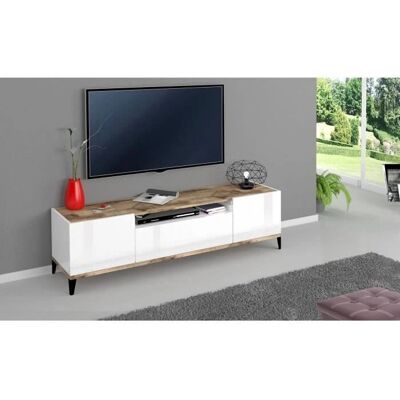 DMORA Mueble TV - Estilo Moderno 2 Puertas 1 Cajón 160x40cm DMORA Mueble TV - Estilo Moderno 2 Puertas 1 Cajón 160x40cm