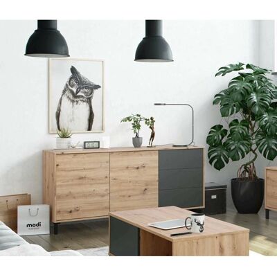 DMORA Credenza Concord - Moderna, 2 Ante, 3 Cassetti, Mobile TV DMORA Credenza Concord - Moderna, 2 Ante, 3 Cassetti, Mobile TV