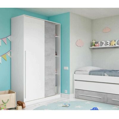 DMORA Downey Armadio - 2 Ante scorrevoli, 3 ripiani, 120x50x200cm DMORA Downey Armadio - 2 Ante scorrevoli, 3 ripiani, 120x50x200cm