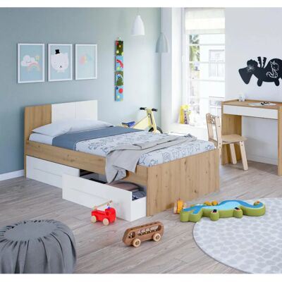 Cama Anaheim DMORA - Contenedor con 2 Cajones - Cama para Infantil Cama Anaheim DMORA - Contenedor con 2 Cajones - Cama para Infantil