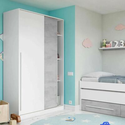 Groupon - Mod B - Weiß-Zement - 120x50x200cm - Wardrobe Groupon - Mod B - Weiß-Zement - 120x50x200cm - Wardrobe