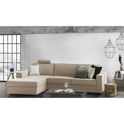 TALAMO ITALIA - Fester Ecksofa Grazia mit Stauraum - Hergestellt in Italien TALAMO ITALIA - Fester Ecksofa Grazia mit Stauraum - Hergestellt in Italien