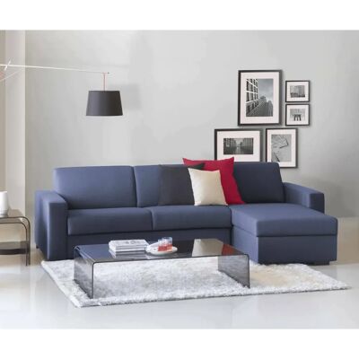 TALAMO ITALIA Dmora - Sofá cama Dabakar - Contenedor reversible - Azul TALAMO ITALIA Dmora - Sofá cama Dabakar - Contenedor reversible - Azul