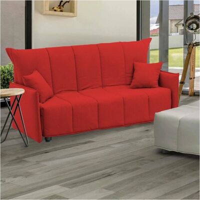 TALAMO ITALIA - Dmora - Schlafsofa - Rot - 150x90x85 cm - 2 Sitze TALAMO ITALIA - Dmora - Schlafsofa - Rot - 150x90x85 cm - 2 Sitze