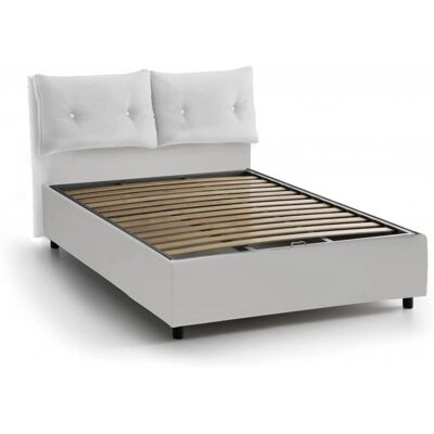 Cama DMORA con Almacenamiento - Eco Piel, Made en Italia Cama DMORA con Almacenamiento - Eco Piel, Made en Italia