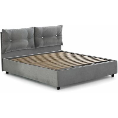 Talamo Italia Queen-Size Bett mit Stauraum - Stoff - 120x190 Talamo Italia Queen-Size Bett mit Stauraum - Stoff - 120x190