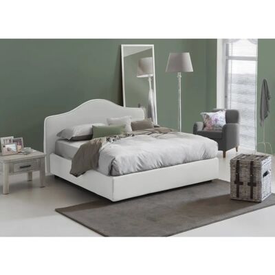 Dmora - Cama con almacenaje Italia - 160x200cm - Blanco Dmora - Cama con almacenaje Italia - 160x200cm - Blanco