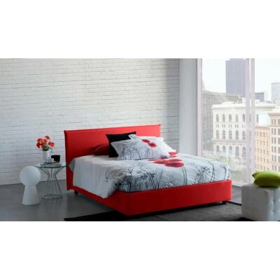 Cama de almacenamiento Dmora Bibiana - 160x190cm, Rojo, Calidad Italiana Cama de almacenamiento Dmora Bibiana - 160x190cm, Rojo, Calidad Italiana