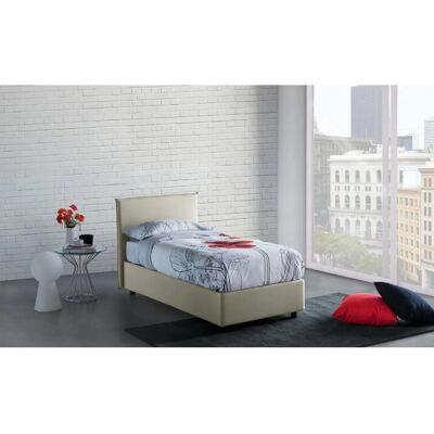 Cama Dmora 80x190cm Beige - Almacenamiento y Calidad italiana Cama Dmora 80x190cm Beige - Almacenamiento y Calidad italiana