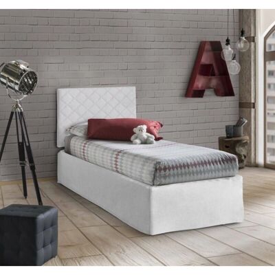 Letto singolo Dbertin di Talamo Italia - Testata in ecopelle & Struttura ortopedica Letto singolo Dbertin di Talamo Italia - Testata in ecopelle & Struttura ortopedica