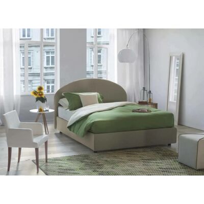 Cama doble con tapizado en ecolátex - Cama con almacenamiento Cama doble con tapizado en ecolátex - Cama con almacenamiento