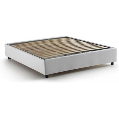 Letto contenitore imbottito TALAMO ITALIA - 160x200 cm - Bianco Letto contenitore imbottito TALAMO ITALIA - 160x200 cm - Bianco