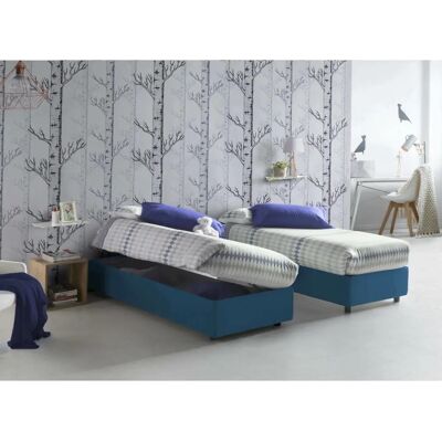 Cama Dcassan de Dmora - 80x190 cm con almacenamiento lateral - Cama italiana moderna Cama Dcassan de Dmora - 80x190 cm con almacenamiento lateral - Cama italiana moderna