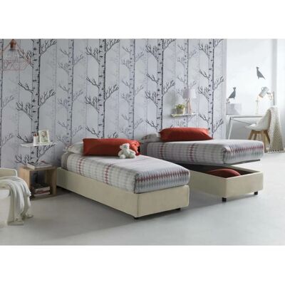 Cama de almacenamiento Beige DMORA Dgalle - Cama Cama de almacenamiento Beige DMORA Dgalle - Cama