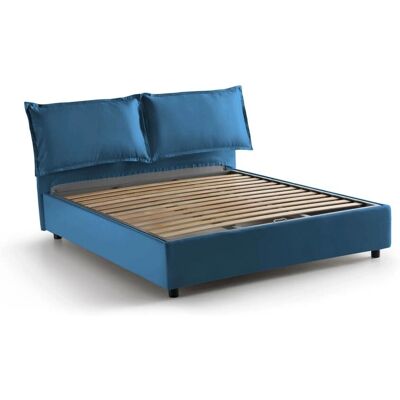 Dmora - Cama Moderna Azul con Almacenamiento Dmora - Cama Moderna Azul con Almacenamiento