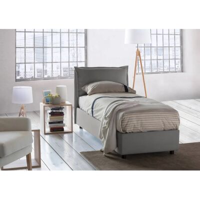Cama Daugust con almacenamiento Dmora - 80x190cm, Gris Cama Daugust con almacenamiento Dmora - 80x190cm, Gris