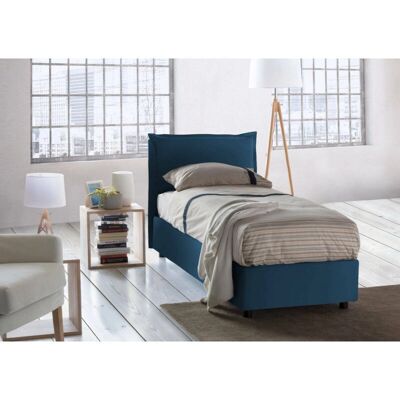 Dmora - Cama Individual con Almacenamiento, 80x200cm, Azul Dmora - Cama Individual con Almacenamiento, 80x200cm, Azul
