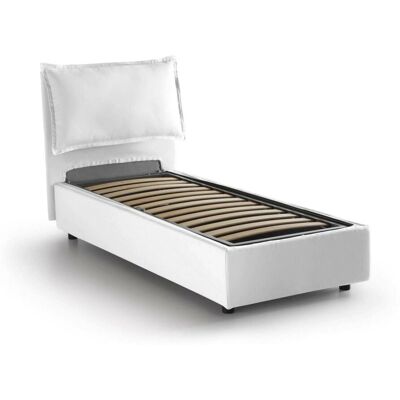 Letto contenitore bianco Dmora 90x190 - Letto Letto contenitore bianco Dmora 90x190 - Letto