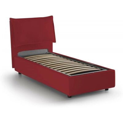 Cama DMORA con Almacenamiento y Apertura Frontal - 90x200cm - Rojo Cama DMORA con Almacenamiento y Apertura Frontal - 90x200cm - Rojo