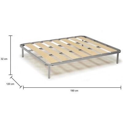 Base de Cama Ortopédica Hecha en Italia con Listones Anchos - 120x190cm Base de Cama Ortopédica Hecha en Italia con Listones Anchos - 120x190cm