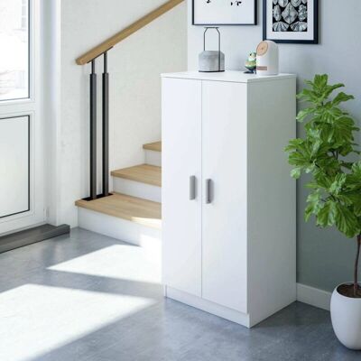 DMORA Dbonucc - Armario multiuso blanco - 55x36x108cm DMORA Dbonucc - Armario multiuso blanco - 55x36x108cm