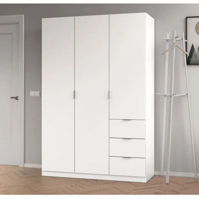 Armario Fullerton DMORA - 3 puertas, estantes, blanco Armario Fullerton DMORA - 3 puertas, estantes, blanco