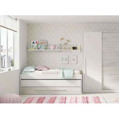 DMORA Dmialic Letto Singolo - Struttura con Cassetto & Mensola DMORA Dmialic Letto Singolo - Struttura con Cassetto & Mensola