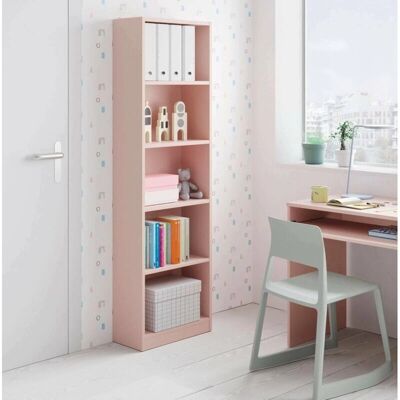 DMORA Dmacagg Rosa Hoher Regalschrank mit 5 Fächern - Librería DMORA Dmacagg Rosa Hoher Regalschrank mit 5 Fächern - Librería
