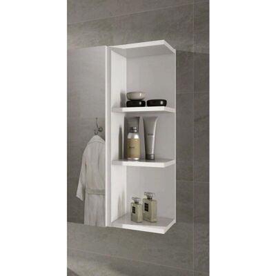 DMORA Estante de esquina para baño Blanco - 3 estantes DMORA Estante de esquina para baño Blanco - 3 estantes