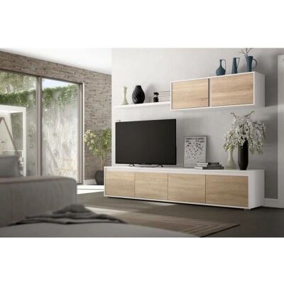 Dmora Unidad de Pared Moderna con Estantería - Mueble de TV de Pared Dmora Unidad de Pared Moderna con Estantería - Mueble de TV de Pared