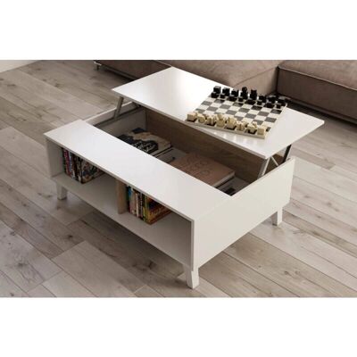 DMORA Mesa de Centro Lincoln - Tapa elevable, 100x68cm DMORA Mesa de Centro Lincoln - Tapa elevable, 100x68cm