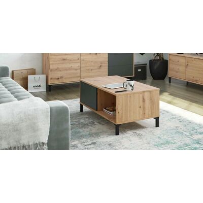 DMORA Tavolino Evansville - 100x50x40cm - Rovere e Grigio DMORA Tavolino Evansville - 100x50x40cm - Rovere e Grigio