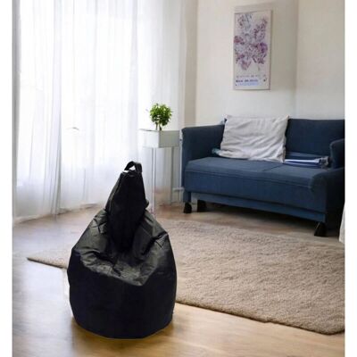 DMORA Poltrona a sacco nera - Ergonomica 80x120x80cm DMORA Poltrona a sacco nera - Ergonomica 80x120x80cm