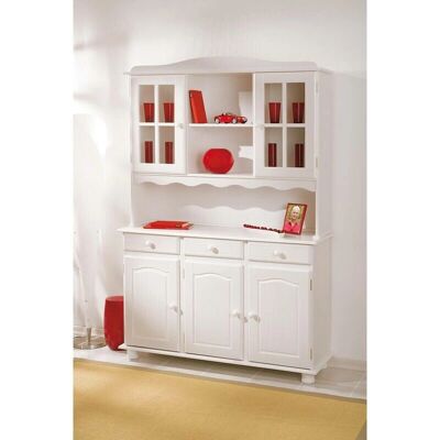 Dmora Buffet - Blanco, 130x198x32cm - Pino macizo Dmora Buffet - Blanco, 130x198x32cm - Pino macizo