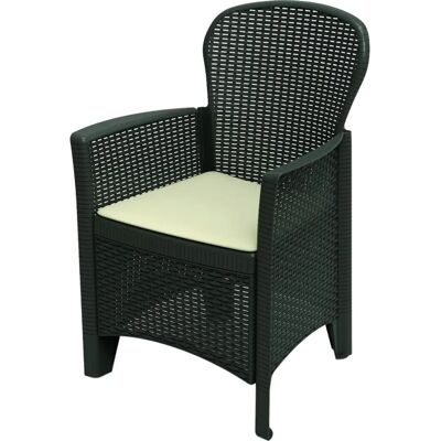 DMORA - Sedia da giardino - Effetto rattan - Made in Italy DMORA - Sedia da giardino - Effetto rattan - Made in Italy