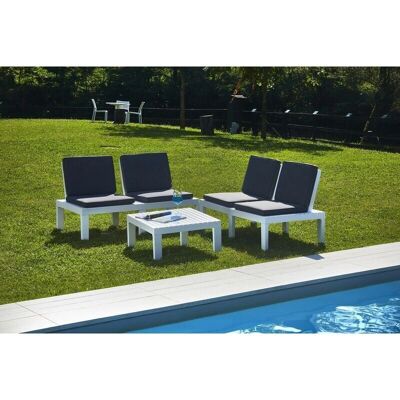 Conjunto de Jardín DMORA - Sofá Modular con Cojines Conjunto de Jardín DMORA - Sofá Modular con Cojines