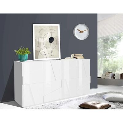 Dmora Buffet Moderno Bianco - 162x44h86 - Arredo Cucina Dmora Buffet Moderno Bianco - 162x44h86 - Arredo Cucina