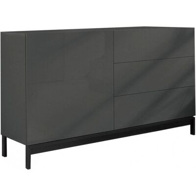 Dmora - Aparador Moderno con 1 Puerta y 3 Cajones - Almacenaje para Cocina o Salón Dmora - Aparador Moderno con 1 Puerta y 3 Cajones - Almacenaje para Cocina o Salón