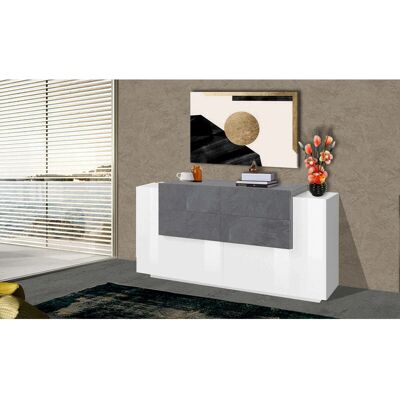 Dmora Buffet Daas - Made in Italy - 160x45x86 cm - Bianco lucido - Tipo di buffet Dmora Buffet Daas - Made in Italy - 160x45x86 cm - Bianco lucido - Tipo di buffet